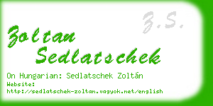 zoltan sedlatschek business card