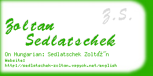 zoltan sedlatschek business card